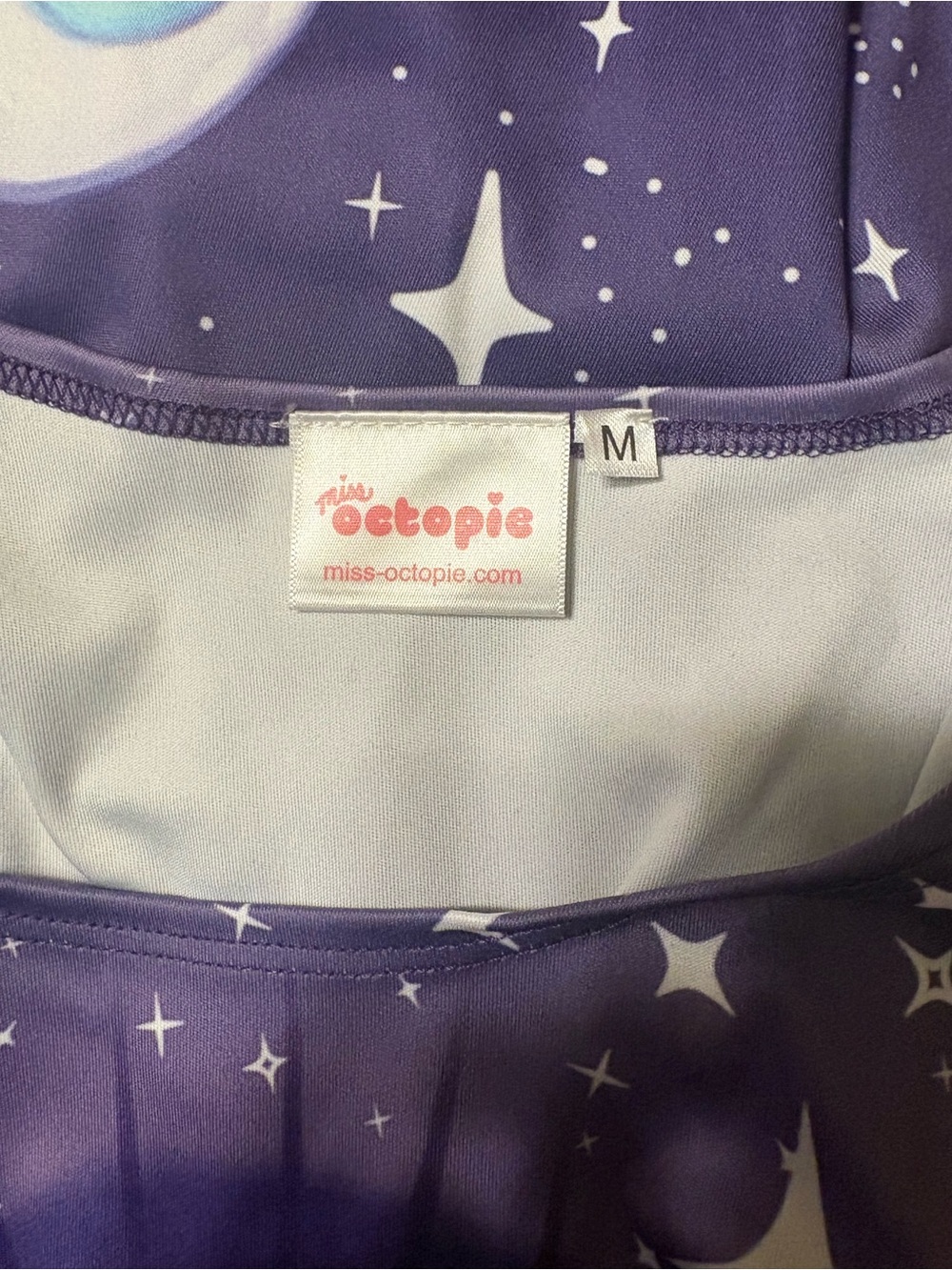 Miss Octopie Starry Eyes Purple Astral Skater Dress - Picture 4 of 5